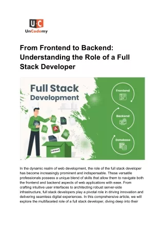 From Frontend to Backend_ Understanding the Role of a Full Stack Developer