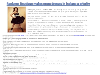 Raelynns Boutique makes prom dresses in Indiana a