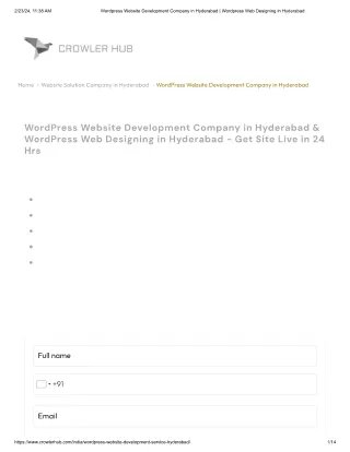 WordPress Website Development Company In Hyderabad