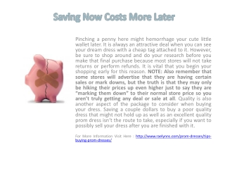 Saving Now Costs More Later