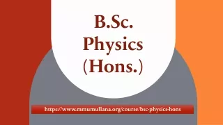 B.Sc. Physics (Hons.)