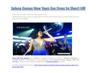 Selena Gomez New Years Eve Dress by Sherri