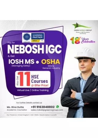 Unravel the intricacies of the Nebosh Course  - Nebosh Course in Kolkata