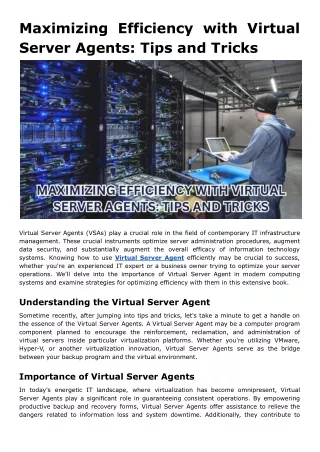 Maximizing Efficiency with Virtual Server Agents_ Tips and Tricks