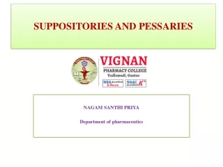 SUPPOSITORIES & PESSARIES