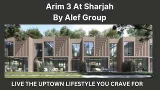 Arim 3 at Sharjah By Alef Group E- brochure