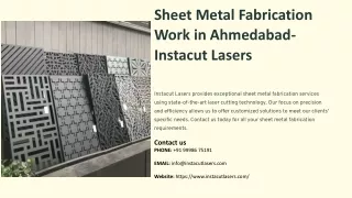 Sheet Metal Fabrication Work in Ahmedabad, Sheet Metal Fabrication Work in Gujar