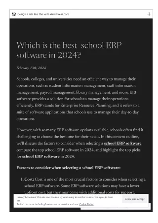 Which is the best  school ERP  software in 2024?