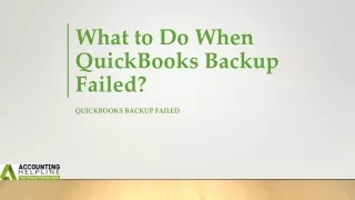 Best techniques for QuickBooks Backup Failed issue