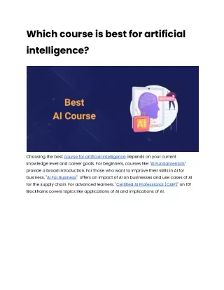Which course is best for artificial intelligence_