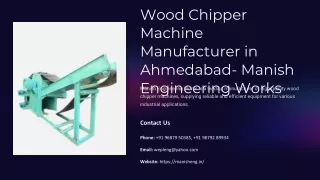 prominent Wood Chipper/ Shredder Machine Manufacturer in Ahmedabad, Gujarat.