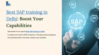 "Strategic SAP Mastery: Unveiling the Best SAP Training in Delhi"