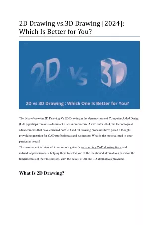 2D Drawing vs. 3D Drawing [2024]: Which Is Better for You?