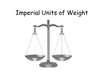 Imperial Units of Weight