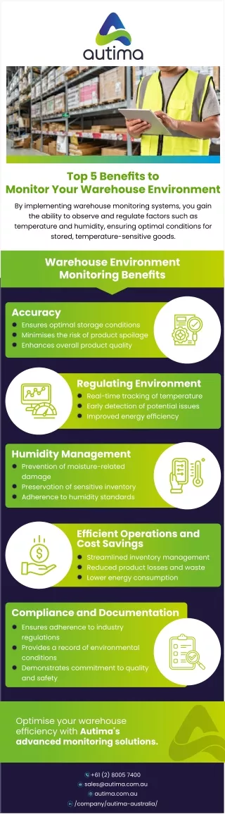 Top 5 Benefits to Monitor Your Warehouse Environment