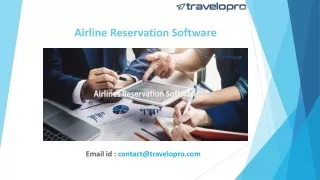 Airline Reservation Software