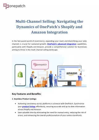 Navigating the Dynamics of OnePatch's Shopify and Amazon Integration