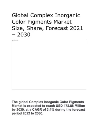 Complex Inorganic Color Pigments