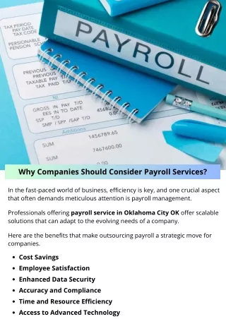 Why Companies Should Consider Payroll Services?