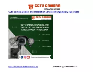 CCTV Camera Installation Services in Lingampally Hyderabad