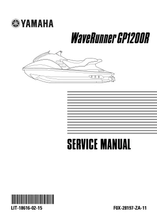 2000 Yamaha GP1200R WaveRunner Service Repair Manual