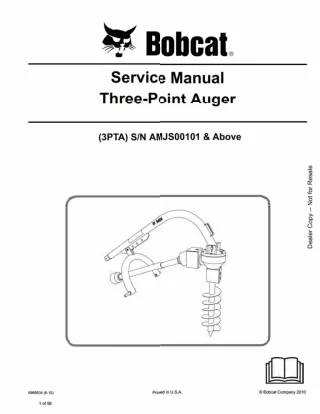 Bobcat Three-Point Auger Service Repair Manual ((3PTA) SN AMJS00101 AND Above)