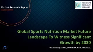 Sports Nutrition Market Future Landscape To Witness Significant Growth by 2030