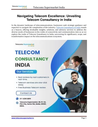 Telecom Consultancy India