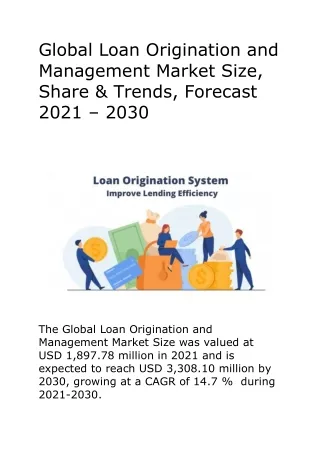 Global Loan Origination and Management