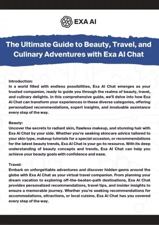 Discover Personalized Beauty Secrets with Exa AI Chat