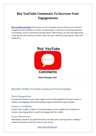 Buy YouTube Comments To Increase Your Engagements