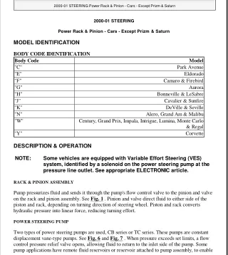 2001 Chevrolet Lumina Service Repair Manual