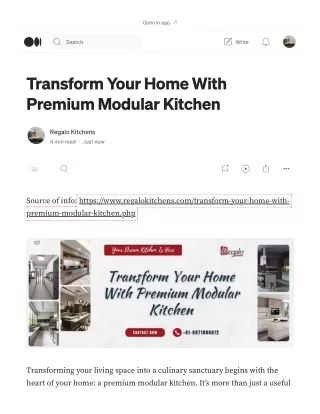 Transform Your Home With Premium Modular Kitchen