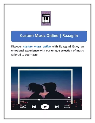 Custom Music Online  Raaag.in