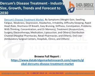 Dercum’s Disease Treatment Market – Industry Trends and Forecast to 2030