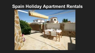 Spain Holiday Apartment Rentals