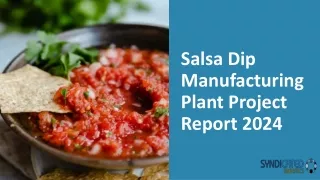 Salsa Dip Manufacturing Plant Project Report 2024
