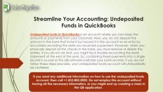 Streamline Your AccouStreamline Your Accounting: Undeposited Funds in Qnting ppt