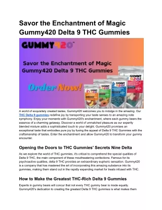 Taste the Magic Gummy420 Delta 9 THC Gummies Enchantment