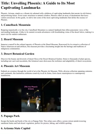 Encounter in Phoenix: Where Nature Meets Urban Elegance