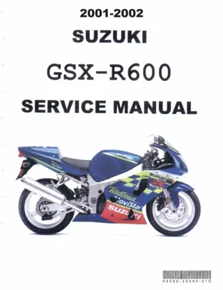 2001 Suzuki GSX-R600K1 Service Repair Manual