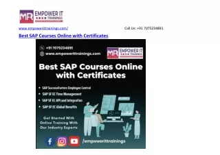 Best SAP Courses Online with Certificates