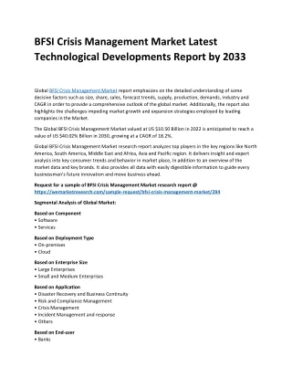 BFSI Crisis Management Market