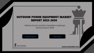 Outdoor Power Equipment Market Size, Outlook, Trends and Share