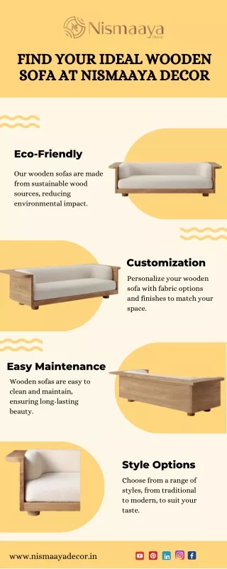 Find Your Ideal Wooden Sofa at Nismaaya Decor