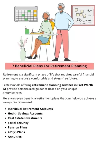 7 Beneficial Plans For Retirement Planning