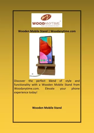 Wooden Mobile Stand Woodanytime com.pdfff