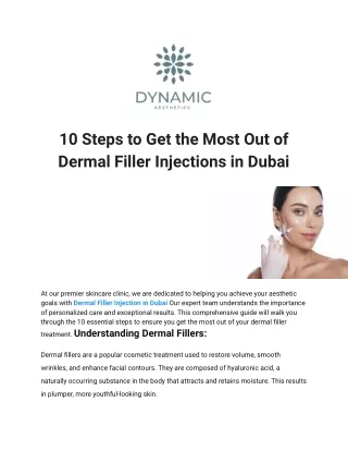 10 Steps to Get the Most Out of Dermal Filler Injections in Dubai