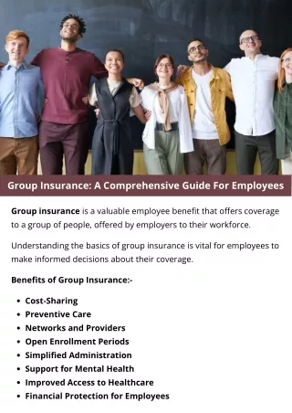 Group Insurance: A Comprehensive Guide For Employees