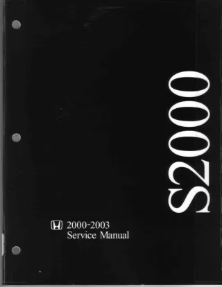 2002 Honda S2000 Service Repair Manual